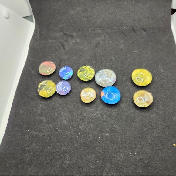 Handmade Refrigerator Magnets Rainbow Extra Strong Glass Cabochon Art Set 10 - Picture 4 of 6